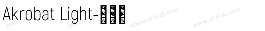 Akrobat Light字体转换